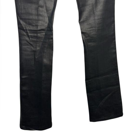 Y2K Frankle B. Black Coated Low Rise Jeans Size 26 - Picture 9 of 14